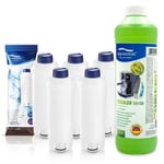 5 Water Filters for Delonghi DLSC002 SER3017 and Descaler Replacement EcoDecalk