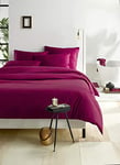 De Witte Lietaer Satin Quality Bed Linen Made from Combed Cotton, Betterave-Red/Beet Red, 240x220 cm + 2 taies