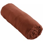 Drap housse Gaze de Coton 140x190 gaia matelas épais Terracotta