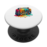 Dripping Paint Art Radio Vintage Radios Antiques PopSockets PopGrip Adhésif