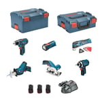 BOSCH Kit 12V BMK6-28AD3 (GSR 12V-15+GDR 12V-105+GKS 12V-26+GOP 12V-28+GSA 12V-14+GLI 12V-80+3 x 2,0 Ah+GAL1230CV )