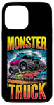 iPhone 13 Pro Max Monster Truck Crushing Cars Art for Monster Truck Lovers Case