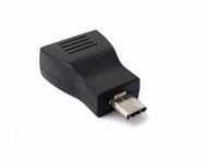 Audio USB Adapter 3.5 mm Jack Socket to 3.1 Type C Plug AUX Cable in Black