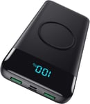 ¿Capacité Réelle Élevée 26800mah¿ Batterie Externe Sans Fil Power Bank Induction Chargeur Portable Wireless Avec 3 Ports Usb Sortie Et 2 Entrées Charger Les Pour Iphone Samsung Et [Cha301225]