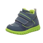 Superfit Boys SPORT7 Mini Leicht gefütterte Gore-Tex Sneaker, Blau/HELLGRÜN 8020