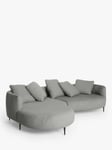 John Lewis Lozenge Grand 5 Seater LHF Chaise End Sofa, Metal Leg