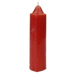 REILA Bougies Colonne, Cire, Rouge, 20 x 5 x 5 cm, Lot de 4