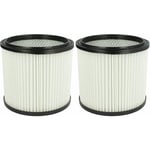 2x filtre plissé compatible avec Einhell rt-vc 1600 e, nts 1500, smk 300 / e, te-vc 2230 sa, th-vc 1820 arg / ex, tc-vc 1812 s aspirateur - blanc