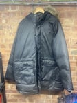 Fred Perry Padded Waxed Cotton Water Resistant Hooded Mens Parka Jacket 2XL XXL