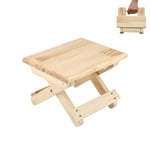 Mini Tabouret Pliant en Bois. Siège de Voyage, Marchepied pour Enfant, Repose-Pieds Portable pour la Maison, la Salle de Bain, la Cuisine, Le Jardin, Le Bureau, Les Voyages. Supporte 90 kg.