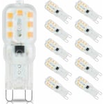 Ampoule G9 led 3W, Blanc Chaud Non Dimmable 300LM 3000K ac/dc 220-240V, Equivalent 30W Halogène Lampe, pour Lustres, Lampes de Paysage, Appliques