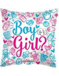 Boy or Girl - Puteformet Folieballong ca 46 cm - Gender Reveal