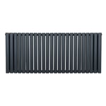 Radiateur à Colonne Ovale 600mm x 1440mm, Chauffage Moderne Horizontal à Tube Ovale en Acier au Carbone Gris Anthracite Mat, Cuisine Salon Salle de Bain [Brosse, Attaches Murales & Supports INCLUS]