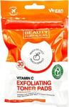 Beauty Formulas Beauty Formulas_Exfoliating Toner Pads Blötlagda Exfolierande Pads Med C-Vitamin 30St.