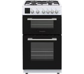 MONTPELLIER MDOG50LW 50 cm Gas Cooker - White & Silver, Black,White,Silver/Grey