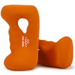 HXD-ERGO Haltere Musculation, Halteres Neoprene Set pour Gymnastique Yoga Pilates Boxe, Poids Musculation unisexe avec options de poids multiples, Lot de 2, Orange