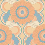 AS Creation 70's Retro Floral Chic Turquoise Wallpaper Textured Paste The Wall