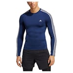 adidas Men's Techfit Long Sleeve T-Shirt, Dark Blue, L