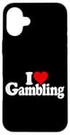 Coque pour iPhone 16 Plus I LOVE HEART GAMBLING CASINOS PARIS TRADING LAS VEGAS