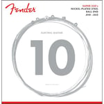 Fender Super 250 Guitar Strings for Electric Guitar, Nickel Plated Steel, Ball End, 250RH Gauges .010-.052, (6)