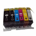 Superb Choice® Cartouche d'encre reconditionnée pour Canon PGI-220 & CLI-221(6-Colour) Canon Pixma MP640 Printer