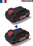 PARKSIDE® Lot de 2 Batteries 20 V 2Ah Pour les appareils De la Serie X20V TEAM