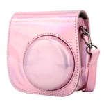 Camera Case for Fujifilm Instax Mini 11 Instant Camera, Annle PU Leather Protective Case with Removable Strap - Flash Pink
