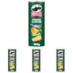 Pringles Cheese & Onion Sharing Crisps 185g (Pack of 4)