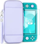 Étui De Transport Pour Nintendo Switch Lite, Violet - Kawaii Mignon Étui De Voyage Portable, Sac De Rangement De Protection Pour Filles Avec Protecteur D'écran, 10 Supports De Cartouches De Jeu