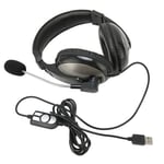 USB Gaming Headset Wire Control Adjustable Volume Gaming Headset With Mic For PC