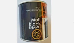 Matt Black Enamel Gloss Mini Paint 215ml Exterior Interior Use On Wood