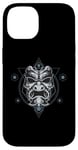 iPhone 14 Oni Mask Japanese Devil Yokai Demon Sacred Geometry Graphic Case