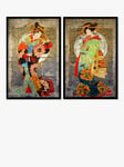 John Lewis John Butler 'Geisha Entertainer' Framed Print & Mount, Set of 2, 62 x 42cm, Multi