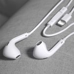 iPhone-kompatibla Lightning-hörlurar i örat iPhone X/11/12/13/14 Vit