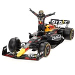 Bburago - 1/24 Racing - Red Bull F1 + Figurine Pilote Verstappen avec Casque Vehicule F1 Ferrari + Figurine #Verstappen avec Casque en métal à l'échelle 1/24ème