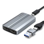 Lemorele Ac06 Video Capture Card 4K Hdmi-Yhteensopiva Tulo 4K 30Hz Lähtö 4K 30Hz Loop Out Suoratoistoa Varten Ps4/5 Live Stream