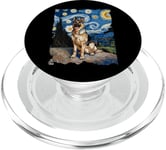 Berger allemand Nuit étoilée – Chien amusant Van Gogh PopSockets PopGrip pour MagSafe