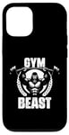 Coque pour iPhone 12/12 Pro Gym Beast Gorilla Haltérophilie Citation Gym Fitness