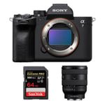 Sony Alpha A7 Mark IV Appareil photo + FE 20-70mm F4 G + SanDisk 64 Go Extreme Pro SDXC UHS-II U3 V90 300 Mo/s