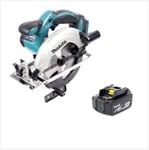 Akkupyörösaha Makita DSS 611 T1 18 V 165 mm + 1x akku 5,0 Ah - ilman laturia