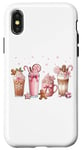 iPhone X/XS Ginger Man Cookies Christmas Coffee Latte Pink Xmas Season Case