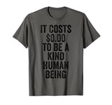 It Costs 0 To Be A Kind Human Being Kindness is Superpower T-Shirt