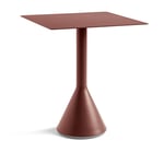 HAY - Palissade Cone Table L65 x W65 x H74 1 Column - Iron Red - Småbord och sidobord utomhus - Ronan & Erwan Bouroullec - Röd - Metall