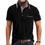 Comilaka Polo Homme Manches Courtes Polo Shirts Sport Casual T-Shirt Slim Fit Couleur de Contraste Été