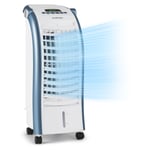 Rafraîchisseur d'air - Klarstein - Ventilateur humidificateur d'air - 6 L - climatiseur mobile sans evacuation - Blanc & bleu