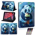 (iPad Pro (2018) 1st11.panda eating ice)Tablettikotelo Apple IPadille 5. sukupolvi/7. sukupolvi/8. sukupolvi/Air 2/3/IPad 2/3/4/iPad Pro/1. sukupolvi/2. sukupolvi/IPad Mini 1 /2/3/4/5 Cover+ Pen Tietokoneen kannet ja kuoret