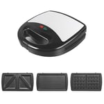 Sandwich and Waffle Maker,Mini Multifunctional Household Sandwich Maker,Sandwich Cake Press 3 in 1 Multifunctional Non-Stick bakeware Breakfast Baking Tool