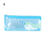 1pc Transparent Plastic Box Pencil Case Pen Holder Bag 6