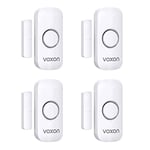 VOXON Wireless Door and Window Alarm Sensor 4 Pack 2 Modes Magnetic Window Door Burglar Alarm with 100dB Loud for Kids Safety Home Shop Security