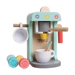 Owl & Fox Wooden Coffee Machine, Pretend & Imaginative Play for Boys & Girls, Complete with Coffee Pods, Handle, Frother, Cups, FSC Certified, Dimensions 11, x 13 x 20 cm (H)